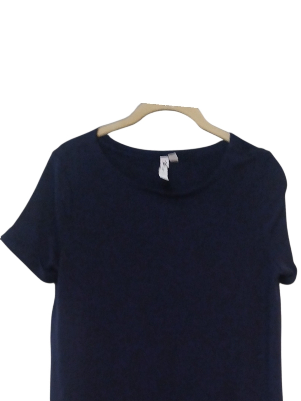 Cable & Gauge - NWOT, Navy Blue Tunic Top, Front Pockets, Short Sleeve W/Cuffs - Picture 5 of 10